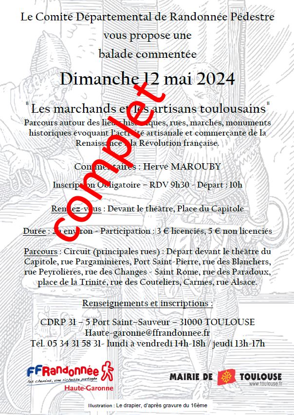 Affiche les marchands et les artisans toulousains complet