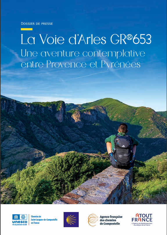 1er page du dossier de presse - Voie d'Arles GR®653